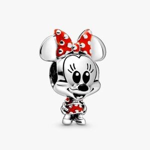 Authentic Pandora Disney Minnie Mouse Dotted Dress & Bow Charm - NWOT